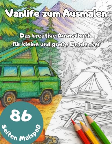 Buchcover des Vanlife-Ausmalbuchs im PlanB Shop